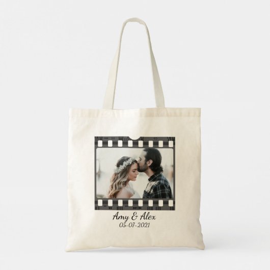 Trendy Film Reel Movie Persoonlijk Afbeelding Lijs Tote Bag (Achterkant)