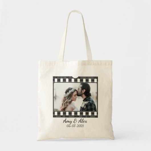 Trendy Film Reel Movie Persoonlijk Afbeelding Lijs Tote Bag (Voorkant)
