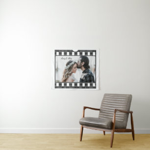 Trendy Film Reel Movie Persoonlijk Afbeelding Lijs Wandkleed