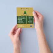 Trendy Fir Tree Design, kerstboomverkoop Flyer (Hand)
