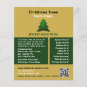 Trendy Fir Tree Design, kerstboomverkoop Flyer (Voorkant)