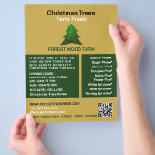 Trendy Fir Tree Design, kerstboomverkoop Flyer (Hand)