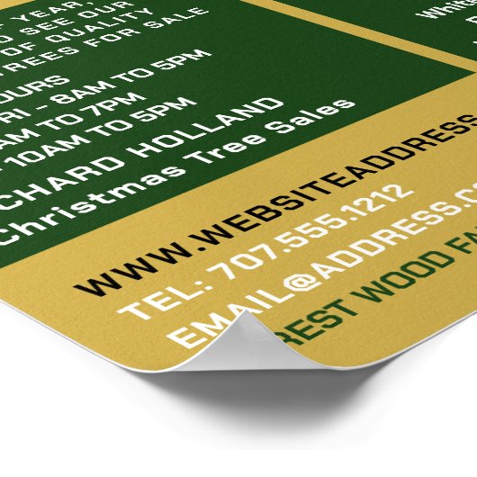 Trendy Fir Tree Design, kerstboomverkoop Poster (Hoek)