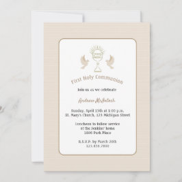 Trendy First Community Tan Stripes with Chalice Kaart