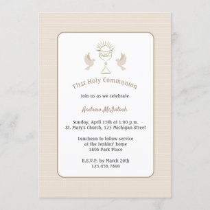 Trendy First Community Tan Stripes with Chalice Kaart