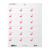 Trendy Flamingo adreslabel Etiket (Full Sheet)