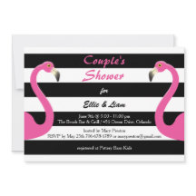 Trendy Flamingo Baby Couple's Shower Invitation