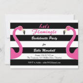 Trendy Flamingo Bachelorette Party uitnodiging (Voorkant)