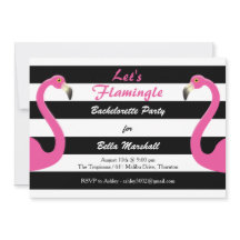 Trendy Flamingo Bachelorette Party uitnodiging
