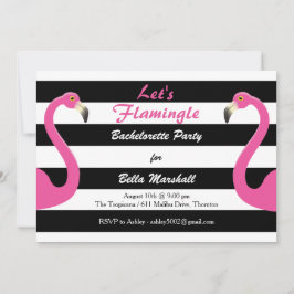 Trendy Flamingo Bachelorette Party uitnodiging