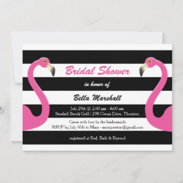 Trendy Flamingo Bridal Shower Uitnodiging