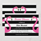 Trendy Flamingo Bridal Shower Uitnodiging (Voorkant / Achterkant)