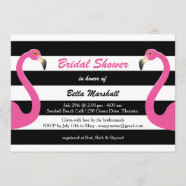 Trendy Flamingo Bridal Shower Uitnodiging
