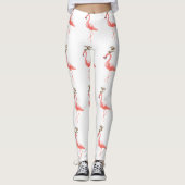Trendy flamingo kerstrender leggings (Voorkant)