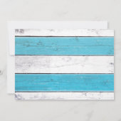 Trendy Flamingo Striped Baby shower Invitation Kaart (Achterkant)