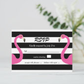 Trendy Flamingo Wedding RSVP (Staand voorkant)