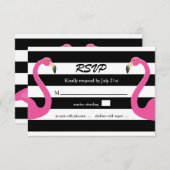 Trendy Flamingo Wedding RSVP (Voorkant / Achterkant)