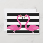 Trendy Flamingo Wedding RSVP Kaartje (Achterkant)