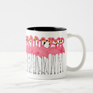 Trendy Flamingos Tweekleurige Koffiemok