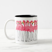 Trendy Flamingos Tweekleurige Koffiemok (Links)