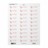 Trendy Flamingo's, Witte Adreslabel Etiket (Full Sheet)