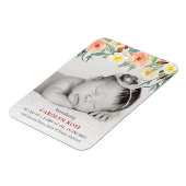 Trendy Floral Blooms Fotoaankondiging Magneet (Linkerzijde)