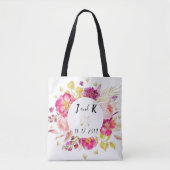 Trendy Floral bruiloft ontwerp Tote Bag (Voorkant)