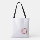Trendy Floral bruiloft ontwerp Tote Bag (Achterkant)
