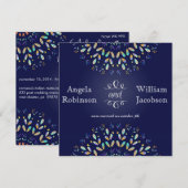 Trendy Floral Chalkboard Post Wedding Invitation Kaart (Voorkant / Achterkant)