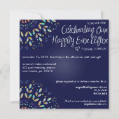 Trendy Floral Chalkboard Post Wedding Invitation Kaart (Achterkant)
