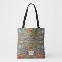 Trendy floral chic tote bag