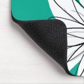 Trendy Floral Daisy Illustration - Pink and Green Muismat (Hoek)