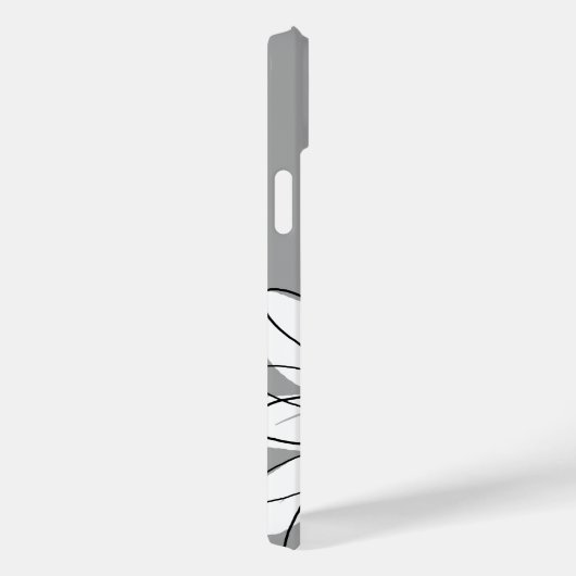 Trendy Floral Daisy met grijze gele douanenaam Case-Mate iPhone Case (Achterkant / Rechts)