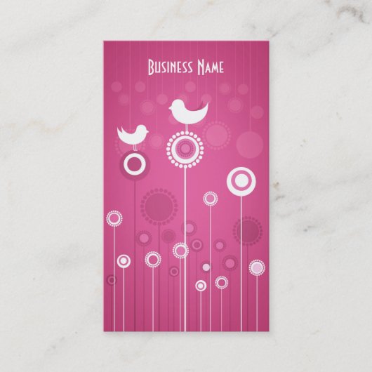 Trendy Floral Design Visitekaartje (Voorkant)