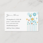 Trendy Floral Design Visitekaartje (Achterkant)