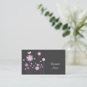 Trendy Floral Design Visitekaartje (Staand voorkant)