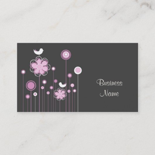 Trendy Floral Design Visitekaartje (Voorkant)