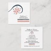 Trendy Floral Essential Oils Aromatherapie Vierkante Visitekaartje (Voorkant / Achterkant)