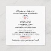 Trendy Floral Essential Oils Aromatherapie Vierkante Visitekaartje (Achterkant)