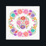 Trendy Floral Fiesta Pattern Mexican Senorita Servet<br><div class="desc">Fiesta-servetten met levendige Mexicaanse bloemen en patronen. © Blue Bunny Studio</div>