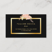 Trendy Floral Gold Foil Visitekaartje (Achterkant)