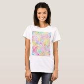trendy floral hand getekend henna patroon t-shirt (Voorkant volledig)