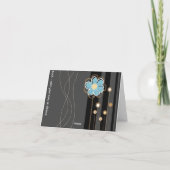 Trendy Floral - Hartelijk dank Bedankkaart (Achterkant)