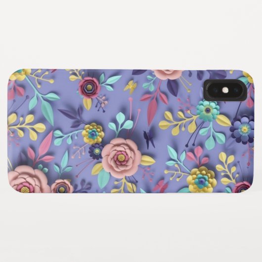 Trendy Floral Hoesje-Mate iPhone Case (Achterkant (horizontaal))