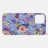 Trendy Floral Hoesje-Mate iPhone Case (Achterkant (horizontaal))