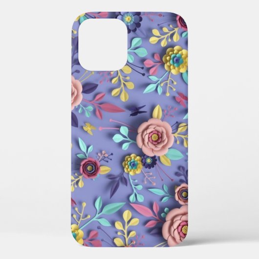 Trendy Floral Hoesje-Mate iPhone Case (Achterkant)