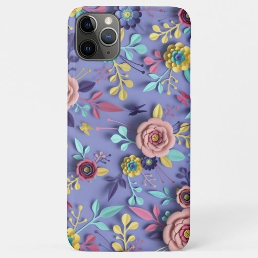 Trendy Floral Hoesje-Mate iPhone Case (Achterkant)