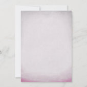 Trendy Floral Hot Pink Wedding Invitations Kaart (Achterkant)