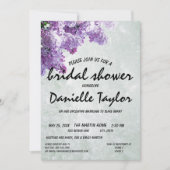 Trendy Floral Lila Bloom Vrijgezellenfeest Kaart (Voorkant)