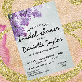 Trendy Floral Lila Bloom Vrijgezellenfeest Kaart